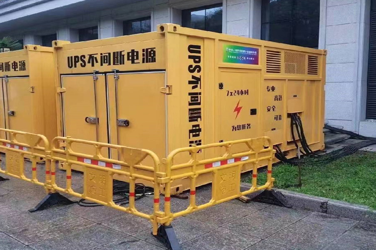 泌阳发电机租赁施工现场